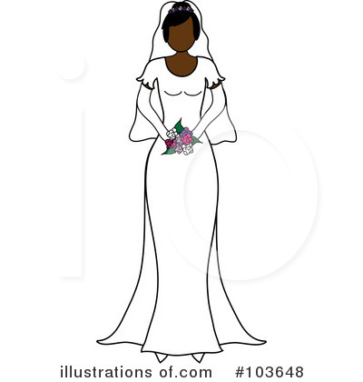 Royalty-Free (RF) Bride Clipart Illustration by Pams Clipart - Stock Sample #103648