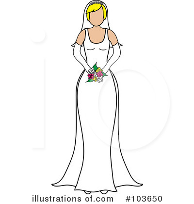 Royalty-Free (RF) Bride Clipart Illustration by Pams Clipart - Stock Sample #103650