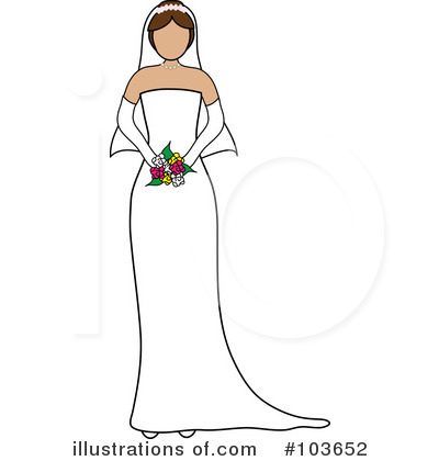 Royalty-Free (RF) Bride Clipart Illustration by Pams Clipart - Stock Sample #103652