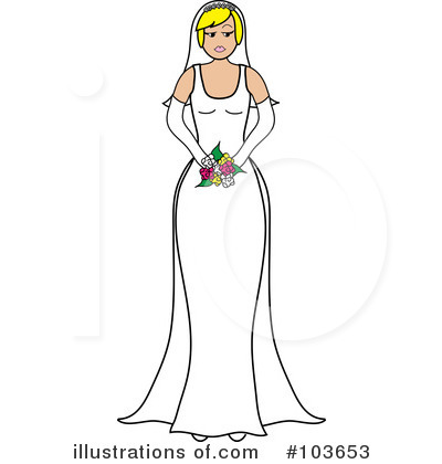 Royalty-Free (RF) Bride Clipart Illustration by Pams Clipart - Stock Sample #103653