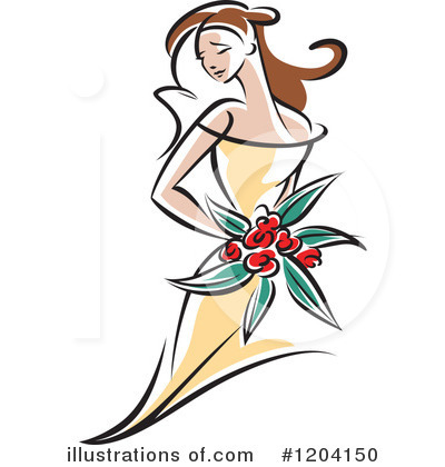 Bridesmaid Clipart #1204150 by Vector Tradition SM