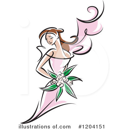Bridesmaids Clipart #1204151 by Vector Tradition SM