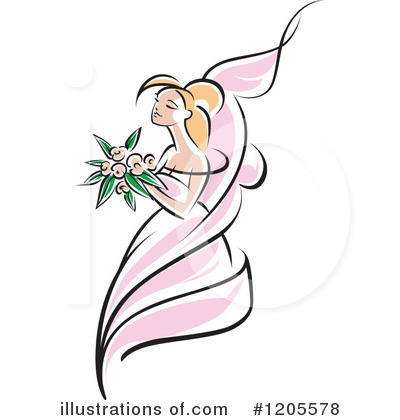 Royalty-Free (RF) Bride Clipart Illustration by Vector Tradition SM - Stock Sample #1205578