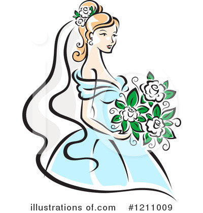 Royalty-Free (RF) Bride Clipart Illustration by Vector Tradition SM - Stock Sample #1211009
