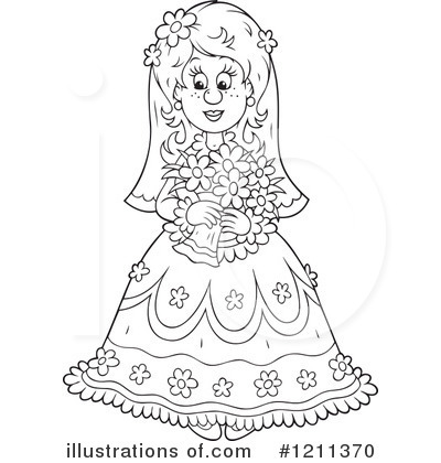 Wedding Dress Clipart #1211370 by Alex Bannykh