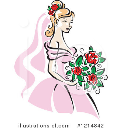 Royalty-Free (RF) Bride Clipart Illustration by Vector Tradition SM - Stock Sample #1214842