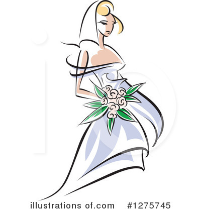 Royalty-Free (RF) Bride Clipart Illustration by Vector Tradition SM - Stock Sample #1275745