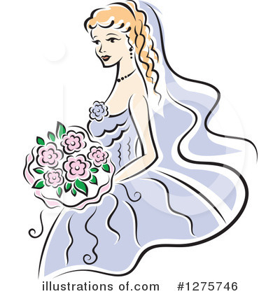 Royalty-Free (RF) Bride Clipart Illustration by Vector Tradition SM - Stock Sample #1275746