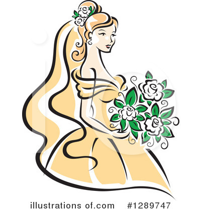 Royalty-Free (RF) Bride Clipart Illustration by Vector Tradition SM - Stock Sample #1289747