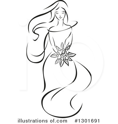 Royalty-Free (RF) Bride Clipart Illustration by Vector Tradition SM - Stock Sample #1301691