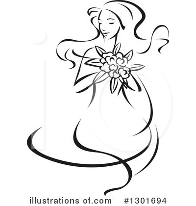 Royalty-Free (RF) Bride Clipart Illustration by Vector Tradition SM - Stock Sample #1301694