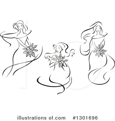 Royalty-Free (RF) Bride Clipart Illustration by Vector Tradition SM - Stock Sample #1301696