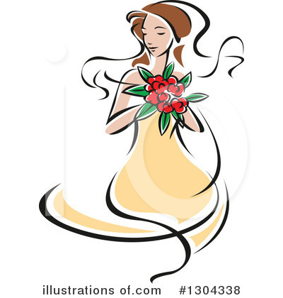 Royalty-Free (RF) Bride Clipart Illustration by Vector Tradition SM - Stock Sample #1304338