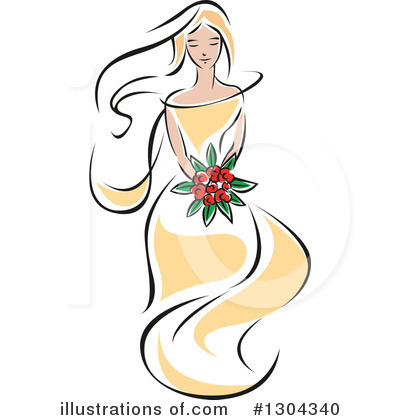 Royalty-Free (RF) Bride Clipart Illustration by Vector Tradition SM - Stock Sample #1304340