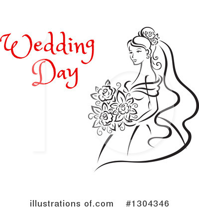 Royalty-Free (RF) Bride Clipart Illustration by Vector Tradition SM - Stock Sample #1304346