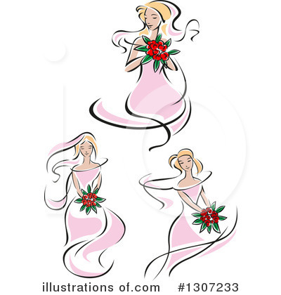 Royalty-Free (RF) Bride Clipart Illustration by Vector Tradition SM - Stock Sample #1307233