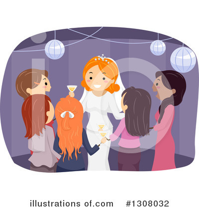 Royalty-Free (RF) Bride Clipart Illustration by BNP Design Studio - Stock Sample #1308032