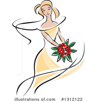 Royalty-Free (RF) Bride Clipart Illustration by Vector Tradition SM - Stock Sample #1312122