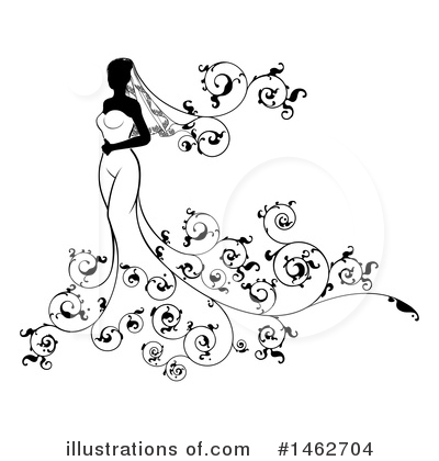Royalty-Free (RF) Bride Clipart Illustration by AtStockIllustration - Stock Sample #1462704