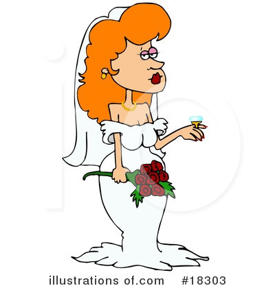 Royalty-Free (RF) Bride Clipart Illustration by djart - Stock Sample #18303