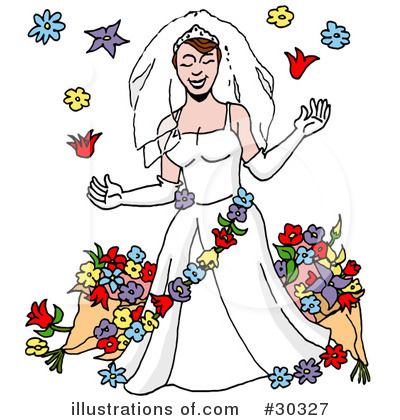Royalty-Free (RF) Bride Clipart Illustration by LaffToon - Stock Sample #30327