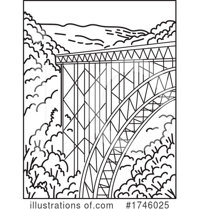 Royalty-Free (RF) Bridge Clipart Illustration by patrimonio - Stock Sample #1746025