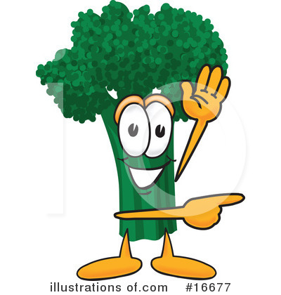 Royalty-Free (RF) Broccoli Character Clipart Illustration by Mascot Junction - Stock Sample #16677
