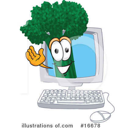 Broccoli Character Clipart #16678 by Mascot Junction
