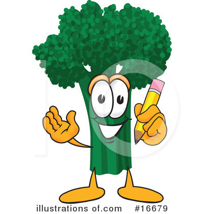 Royalty-Free (RF) Broccoli Character Clipart Illustration by Mascot Junction - Stock Sample #16679