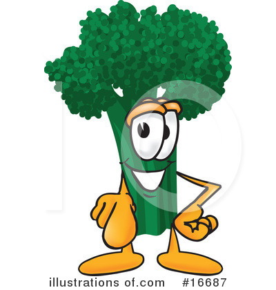 Broccoli Character Clipart #16687 by Mascot Junction