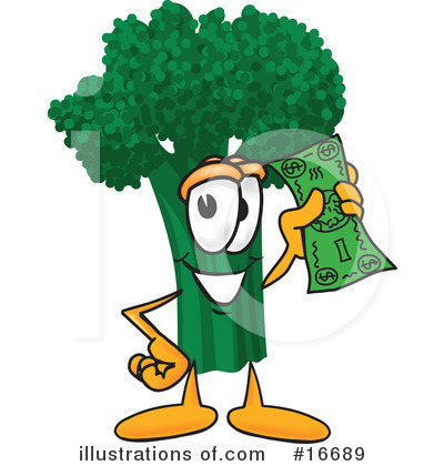 Broccoli Character Clipart #16689 by Mascot Junction