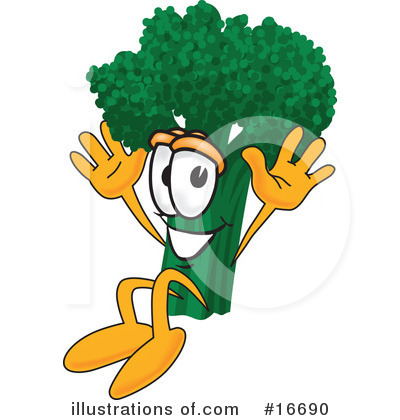 Broccoli Character Clipart #16690 by Mascot Junction