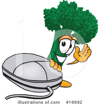 Royalty-Free (RF) Broccoli Character Clipart Illustration by Mascot Junction - Stock Sample #16692
