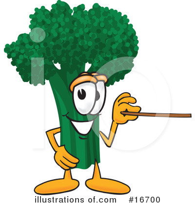 Broccoli Character Clipart #16700 by Mascot Junction