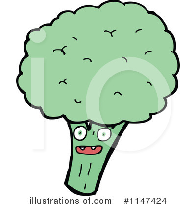 Royalty-Free (RF) Broccoli Clipart Illustration by lineartestpilot - Stock Sample #1147424
