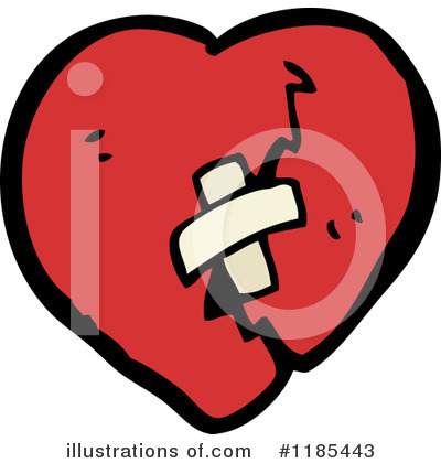 Royalty-Free (RF) Broken Heart Clipart Illustration by lineartestpilot - Stock Sample #1185443