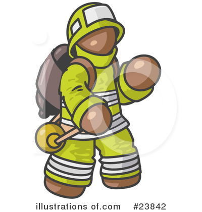Firefighter Clipart #23842 by Leo Blanchette