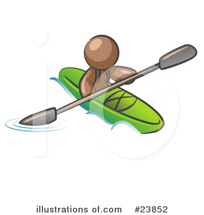 Kayaking Clipart #23852 by Leo Blanchette