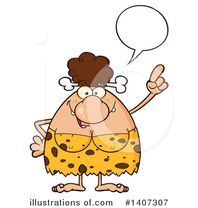 Royalty-Free (RF) Brunette Cave Woman Clipart Illustration by Hit Toon - Stock Sample #1407307