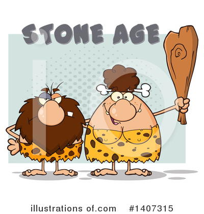 Royalty-Free (RF) Brunette Cave Woman Clipart Illustration by Hit Toon - Stock Sample #1407315