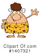 Brunette Cave Woman Clipart #1407321 by Hit Toon
