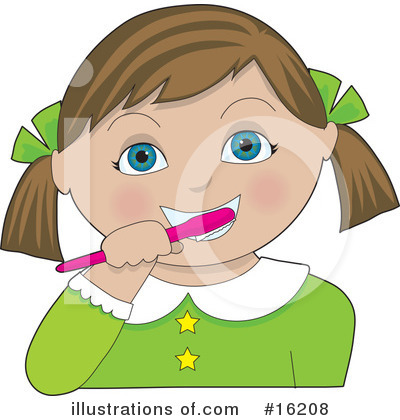 Royalty-Free (RF) Brushing Teeth Clipart Illustration by Maria Bell - Stock Sample #16208