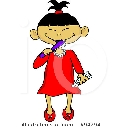 Royalty-Free (RF) Brushing Teeth Clipart Illustration by Pams Clipart - Stock Sample #94294