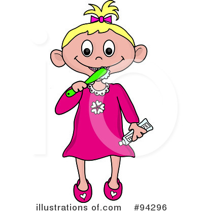 Royalty-Free (RF) Brushing Teeth Clipart Illustration by Pams Clipart - Stock Sample #94296