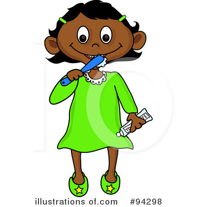 Royalty-Free (RF) Brushing Teeth Clipart Illustration by Pams Clipart - Stock Sample #94298