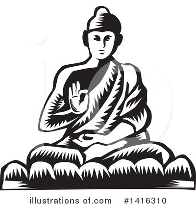 Royalty-Free (RF) Buddha Clipart Illustration by patrimonio - Stock Sample #1416310