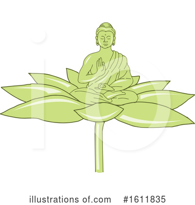 Royalty-Free (RF) Buddha Clipart Illustration by patrimonio - Stock Sample #1611835