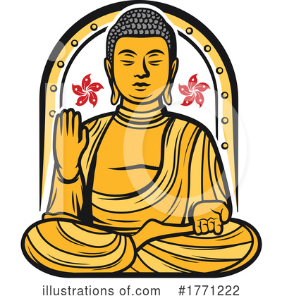 Royalty-Free (RF) Buddha Clipart Illustration by Vector Tradition SM - Stock Sample #1771222