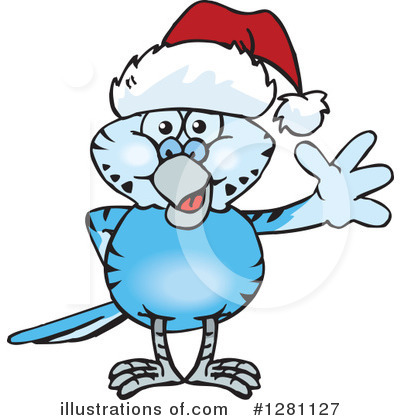 Royalty-Free (RF) Budgie Clipart Illustration by Dennis Holmes Designs - Stock Sample #1281127