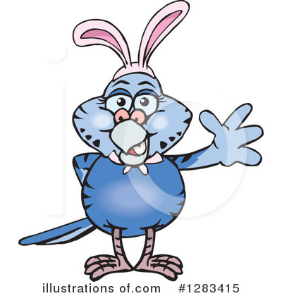 Royalty-Free (RF) Budgie Clipart Illustration by Dennis Holmes Designs - Stock Sample #1283415